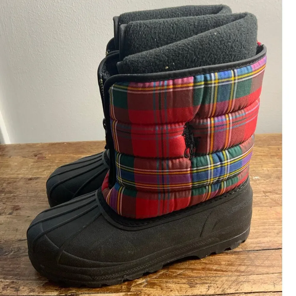 Polo Ralph Lauren Red Multiplaid Vancover NIB‎ size Youth 4